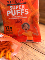 Collations protéinées Super Puffs BBQ- boîte de 24x50G - Vitali-T - Vitali-T Snacks/Collations