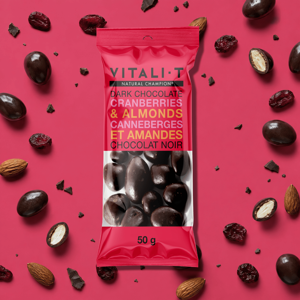 Mélange de noix - Amandes et canneberges au chocolat noir