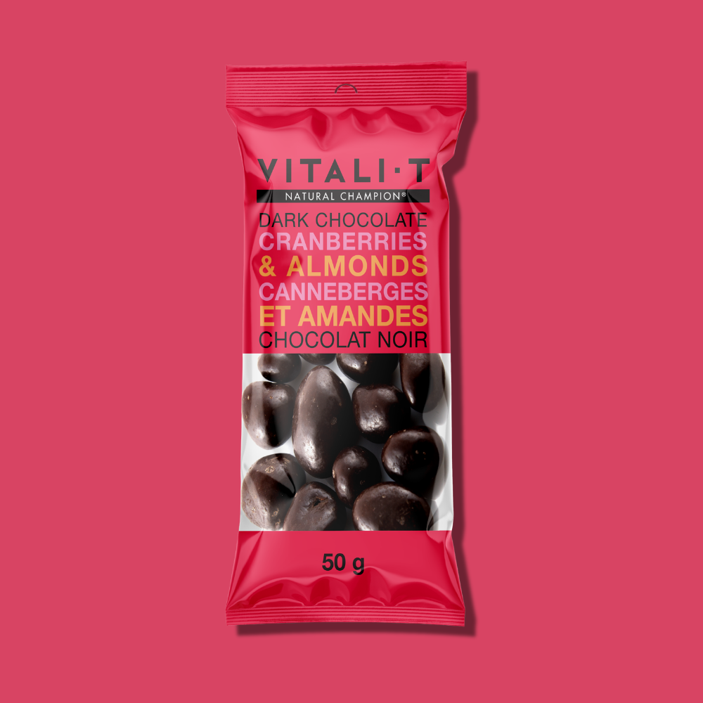 Mélange de noix - Amandes et canneberges au chocolat noir