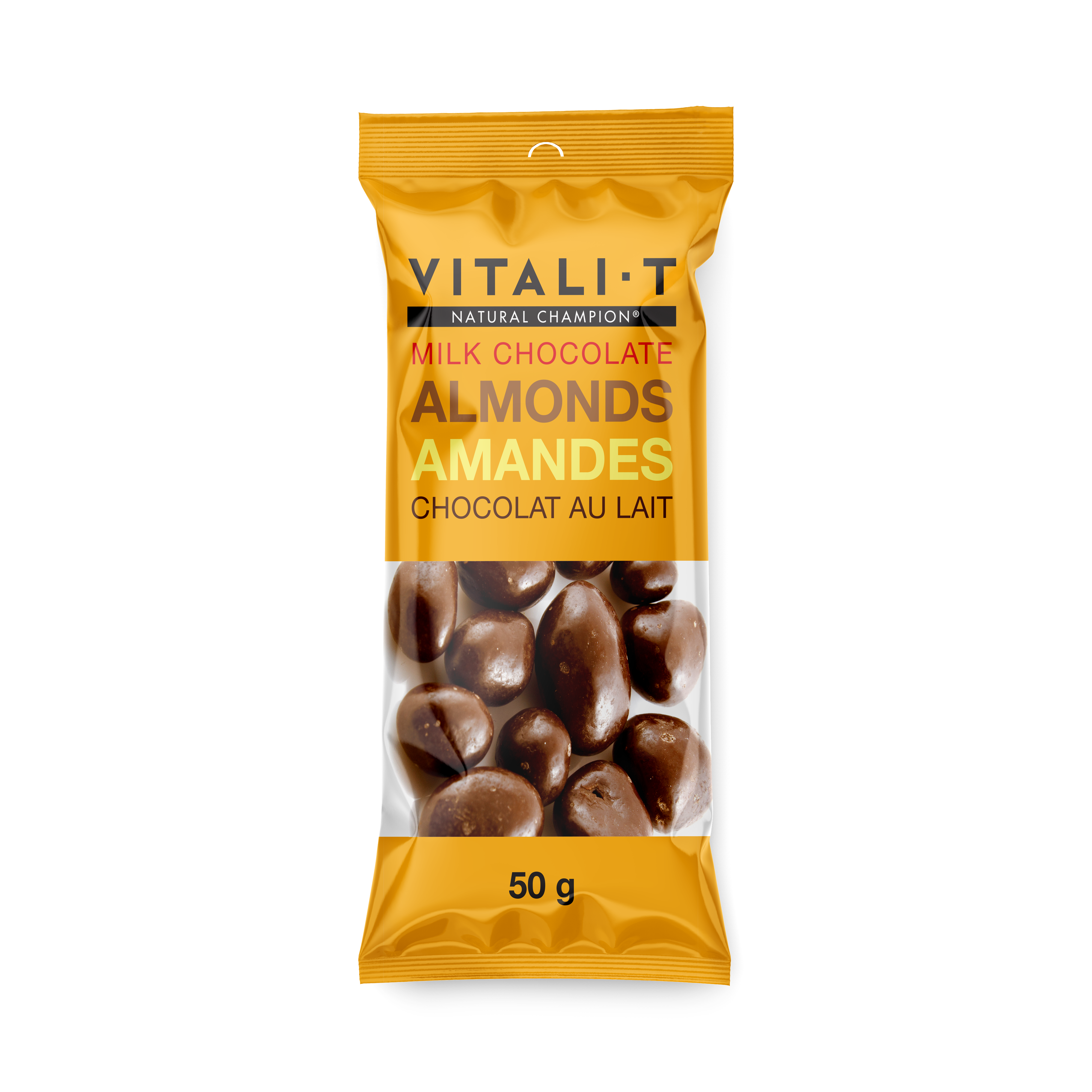 Milk chocolate almond nut snacks- box of 15x50G -Vitali-T