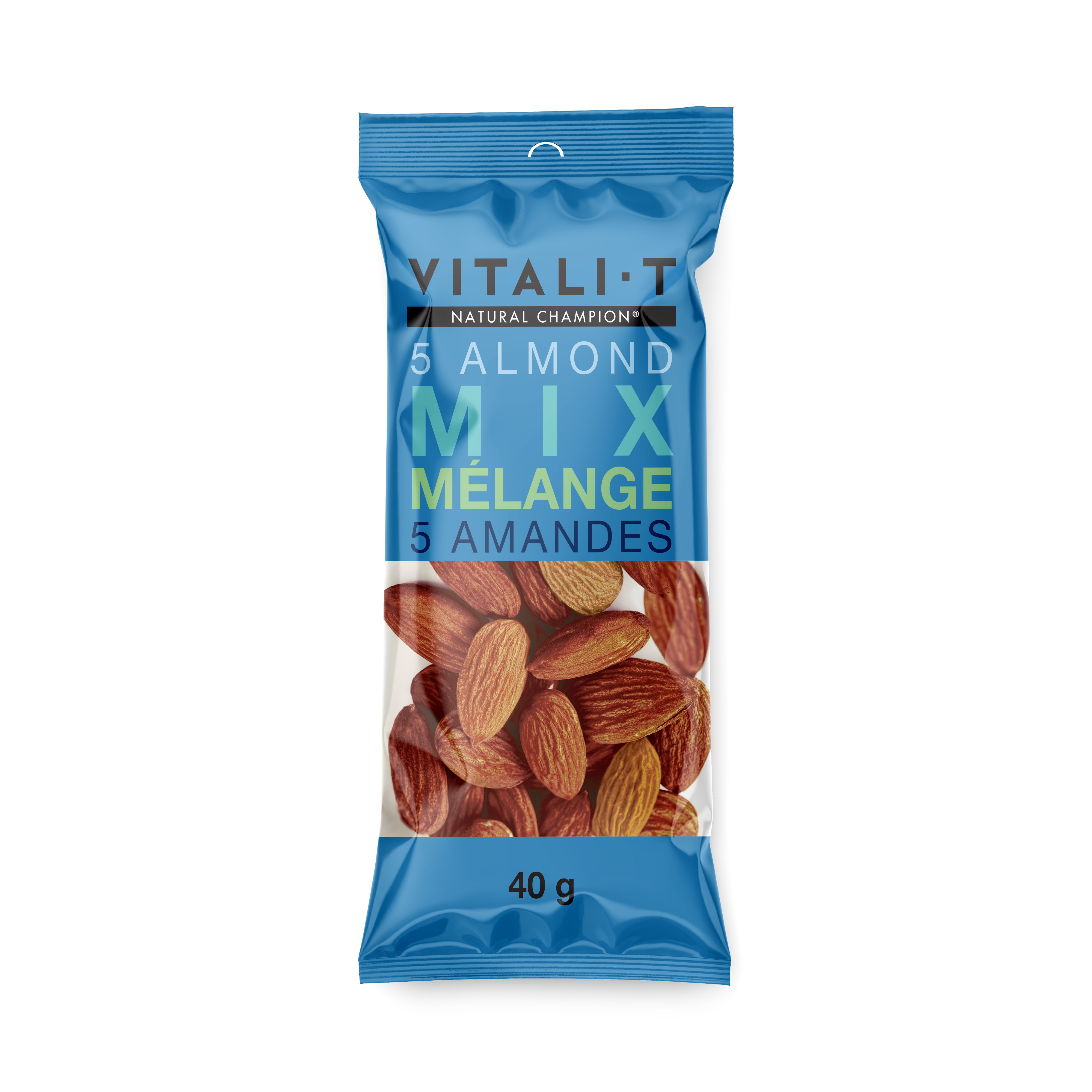 5 almonds mix snacks - box of 15X40G -Vitali-T