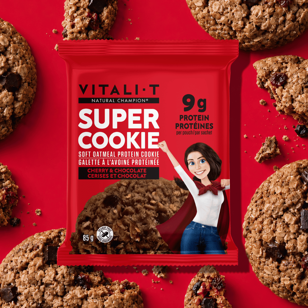 Super Cookie protéiné - Cerises et chocolat