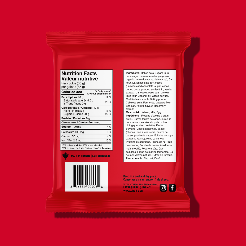 Super Cookie protéiné - Cerises et chocolat