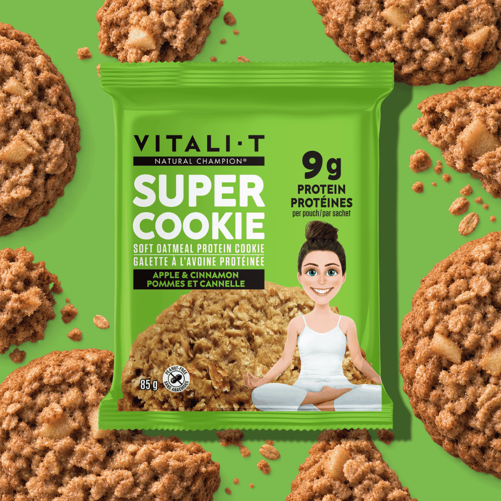 Super Cookie protéiné - Pommes et cannelle