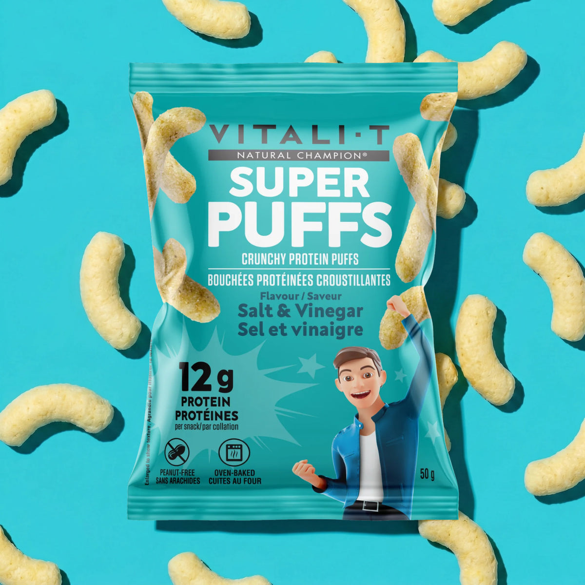 Super Puffs protéinées - Sel et vinaigre