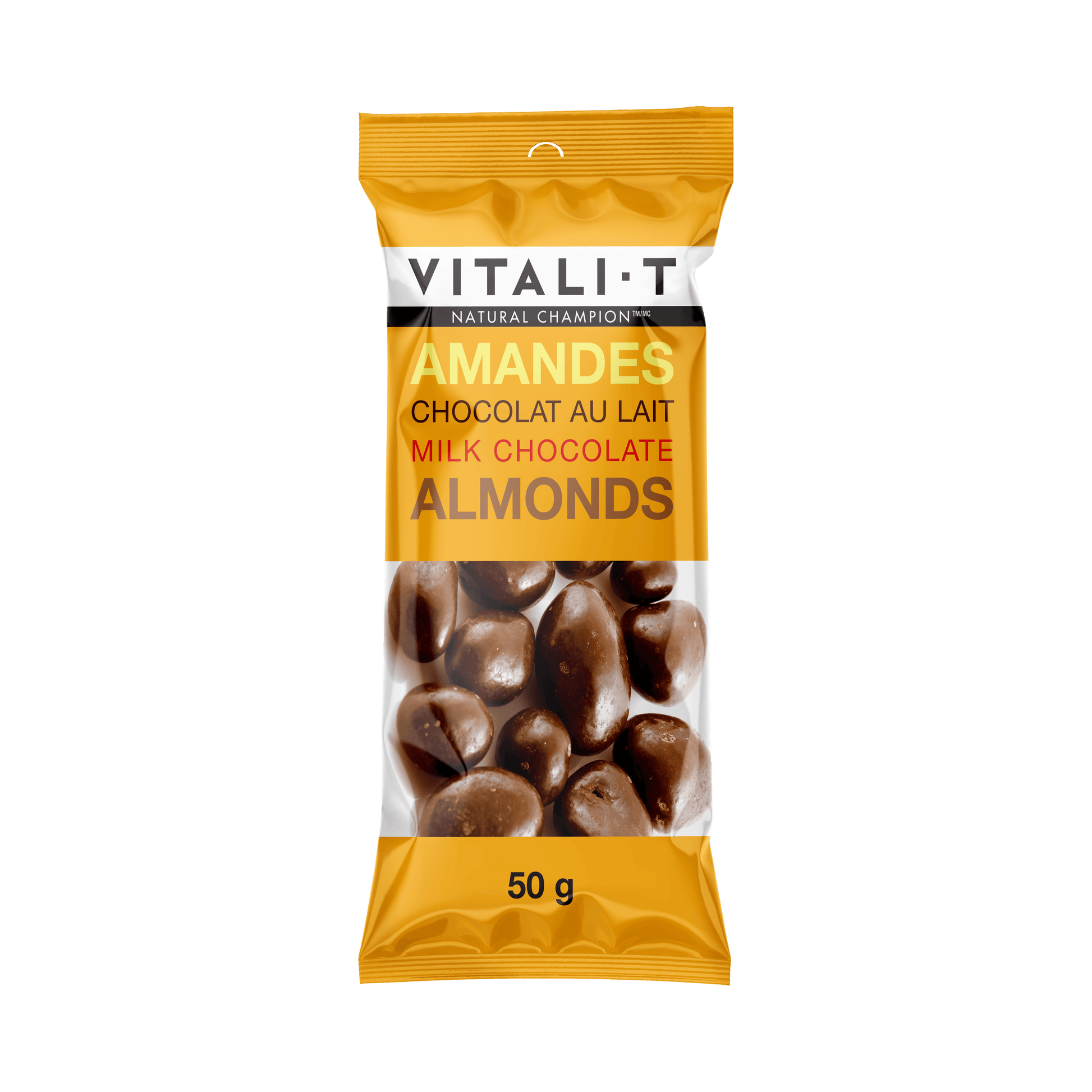 COLLATION AMANDES CHOCOLAT AU LAIT 15X50G - Vitali-T Snacks/Collations