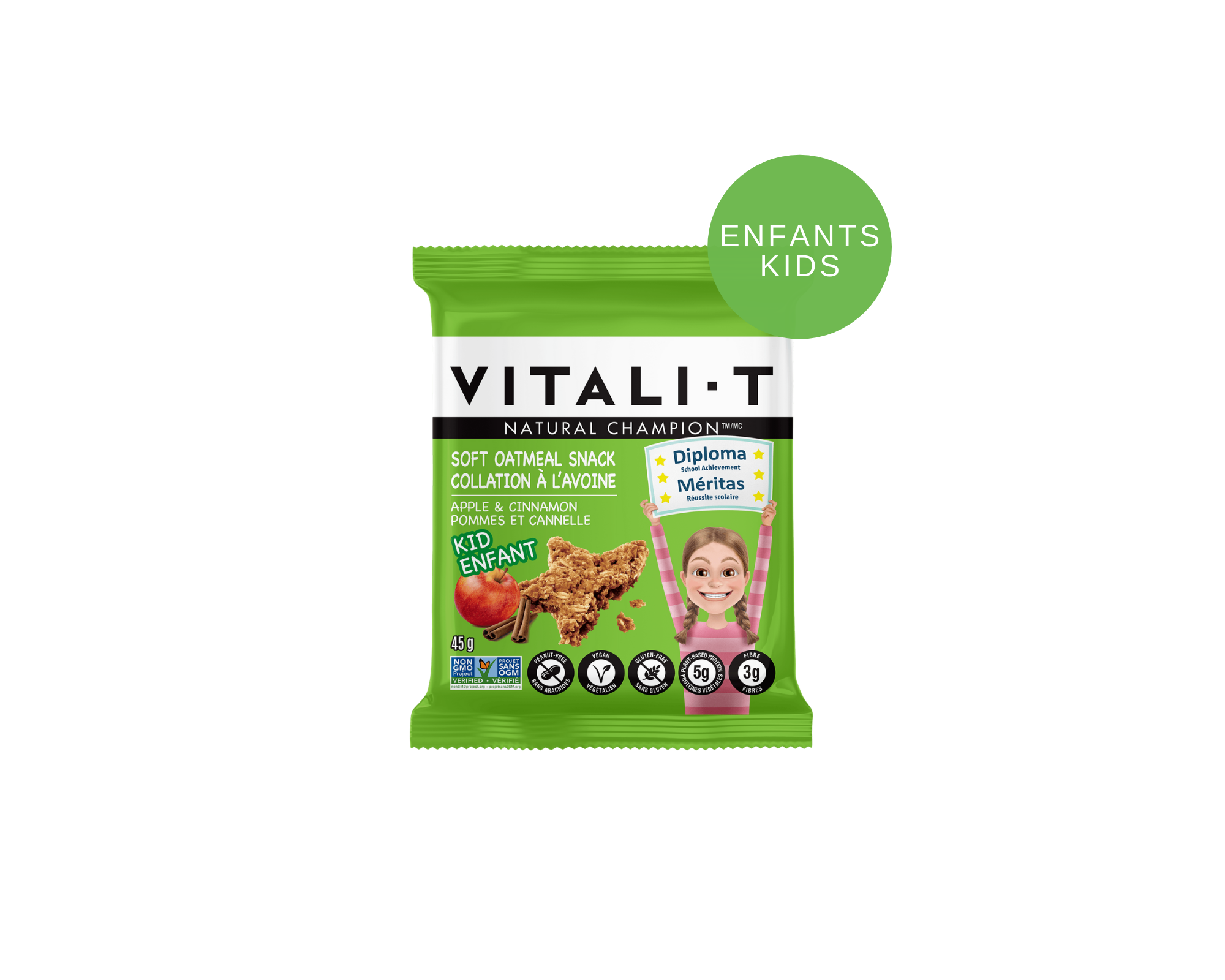 COLLATION POMMES ET CANNELLE 4x45G - Vitali-T Snacks/Collations